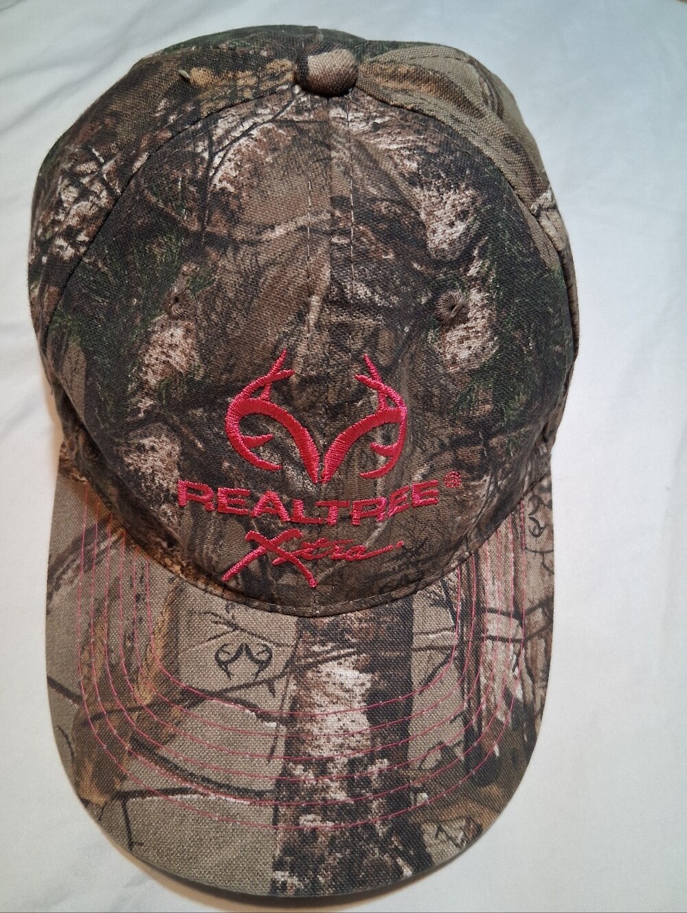 Realtree Xtra Camo Pink Logo Baseball Cap Adjustable Outdoor Hat